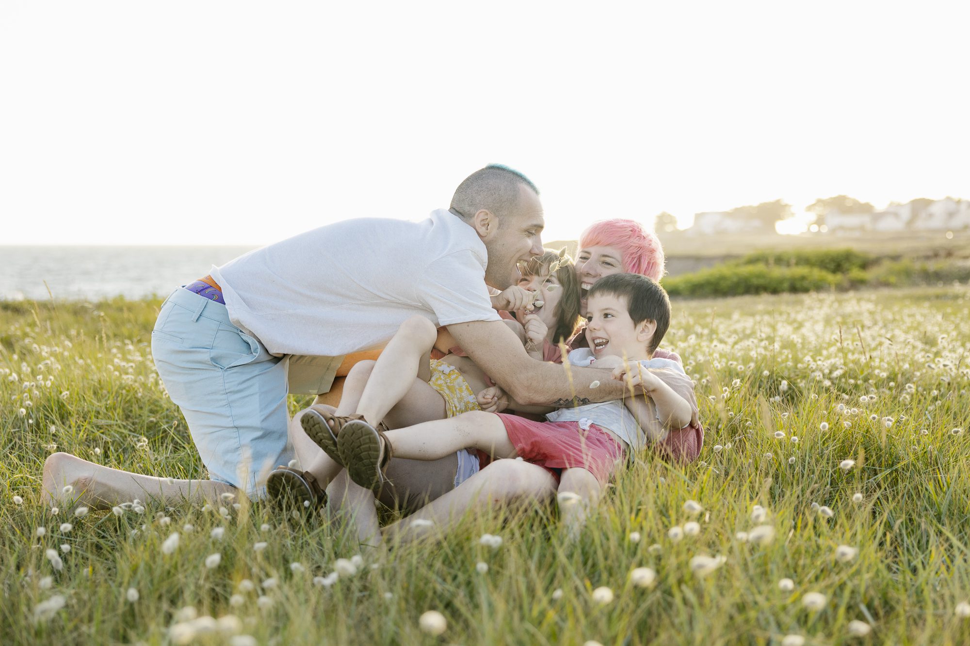 Séance photo en famille sur la plage au Pouliguen